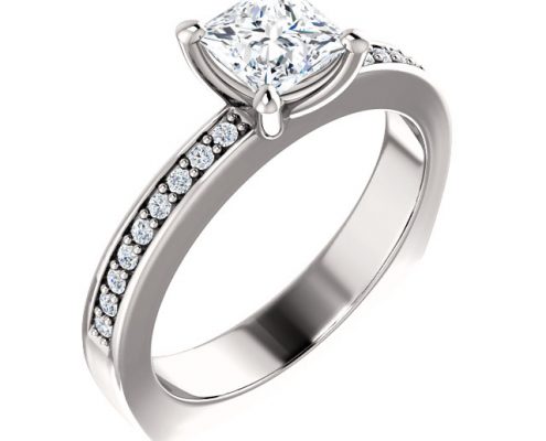 Shaped Accented Diamond Ring- Anillos de compromiso en Monterrey