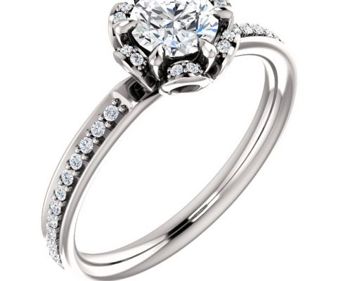Floral Halo Diamond Ring- Anillos de compromiso en Monterrey